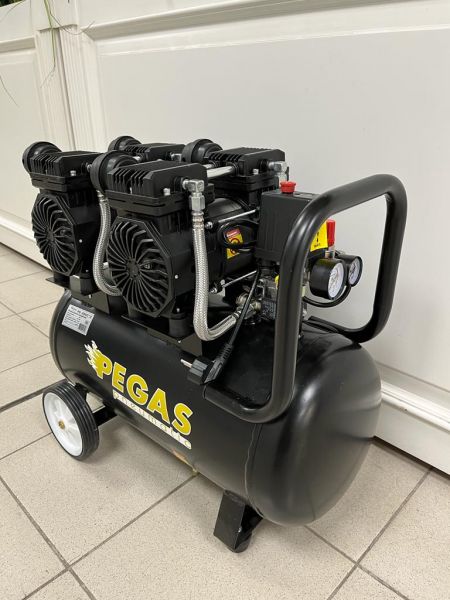 Бесшумный безмасляный компрессор Pegas pneumatic PG-2800*2