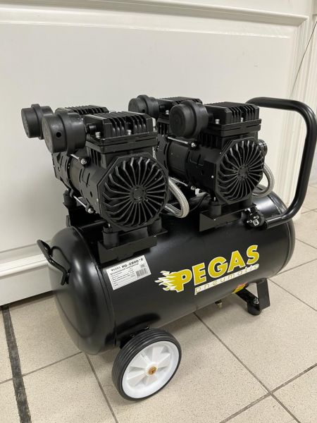 Бесшумный безмасляный компрессор Pegas pneumatic PG-2800*2