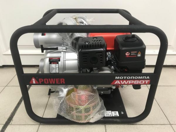 Бензиновая мотопомпа для грязной воды A-iPower AWP80T