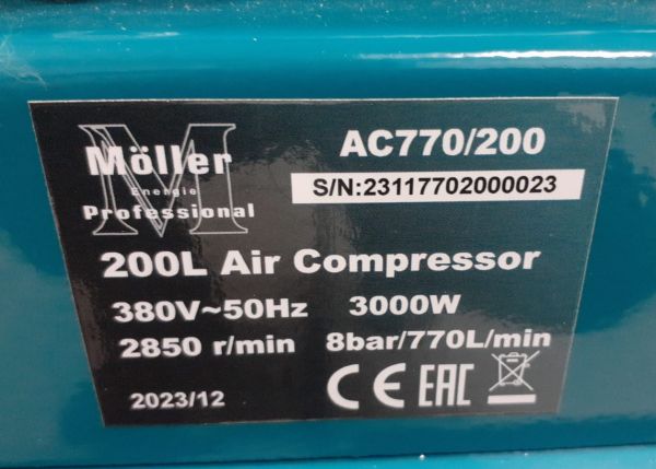 Компрессор воздушный Moller AC700/200