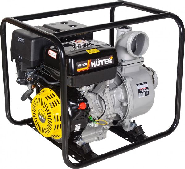 Мотопомпа бензиновая HUTER MP-100