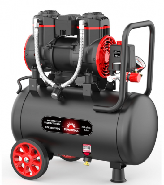 Компрессор поршневой безмасляный SUNREKA GFC290/24DS