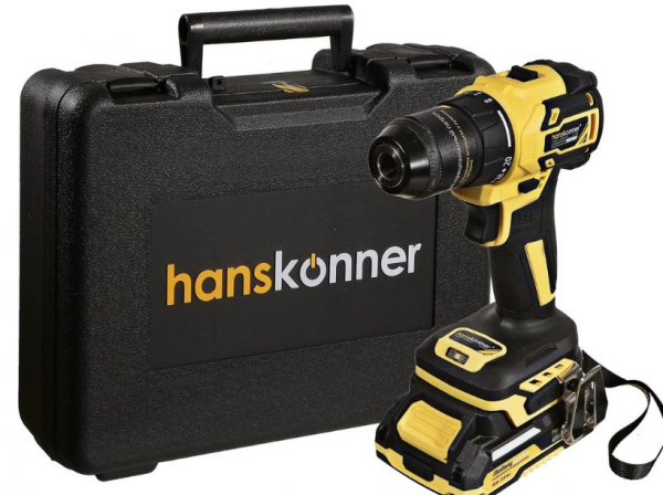 Дрель-шуруповерт аккумуляторная HANSKONNER HCD2065C