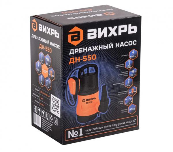Дренажный насос Вихрь ДН-550